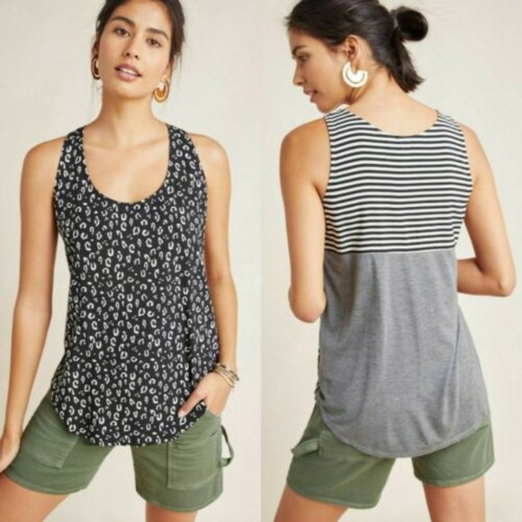 Anthropologie Dolan Mixed Media Tank M - Picture 3 of 6